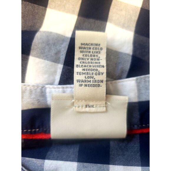 St. John’s Bay White Blue Checked Button-Up Pockets Blouse Size 2X - Picture 4 of 5